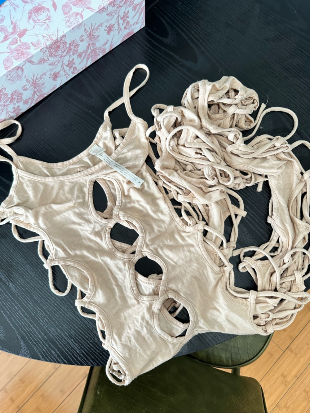 Laina Rauma Women's Tan Lingerie Bodysuit - Picture 3 of 5